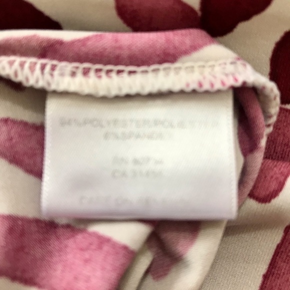 BCBG Maxazria Strapless Purple and Ivory Tropical Print Tube Halter Dress. Sz S - Picture 6 of 6